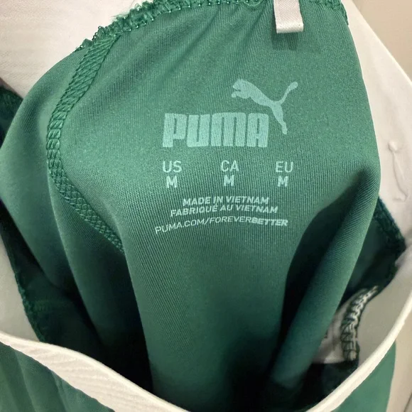 Puma Dark Green Skort with White Waistband - Picture 8 of 9
